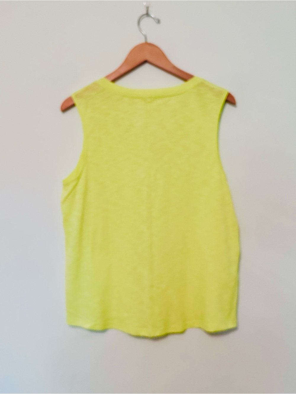 Sonoma V-Neck Sleeveless Tank Top - Neon Yellow - Picture 3 of 3